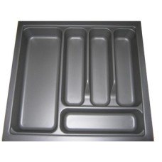 Plastic Cutlery Insert Depth 431mm Slate Grey to Suit Matrix Box A Drawer Systems For cabinets with 18/19 mm board thickness Width 424 mm for cabinet width 500 mm