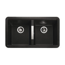 Sink Double Bowl Rangemaster Paragon Igneous Granite Rangemaster Double Bowl PAR2641 Black