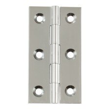 Butt Hinge 64 x 35 mm Brass Polished chrome