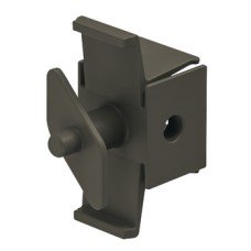 Shelf Connector for Aluminium Frame System Häfele Dresscode Umber grey