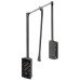 Pull Down Wardrobe Rail for Internal Wardrobe Width 770-1200 mm 2004 Installed height 850 mm Chrome plated steel rail black plastic housing and connecting parts chrome plated pull rod