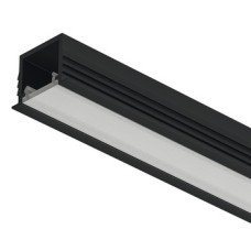 Aluminium Profile for Recess Mounting Loox5 LED Flexible Strip Lights 1103 Length 3000 mm depth 11.5 mm diffuser width 11 mm Black