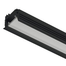 Aluminium Profile for Recess Mounting Loox5 LED Flexible Strip Lights 1106 Length 3000 mm depth 16.9 mm diffuser width 11 mm Black