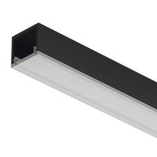 Aluminium Profile for Surface Mounting Loox5 LED Flexible Strip Lights 2101 Length 3000 mm depth 10.7 mm diffuser width 13 mm Black