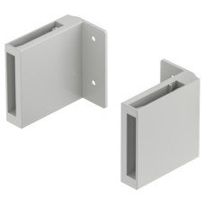 Rear Panel Holder for Lateral Panel for VIS Internal Pulls Matrix Box P For 92 mm drawer side height and panel Silver
