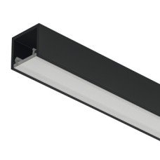 Aluminium Profile for Surface Mounting Loox5 LED Flexible Strip Lights 2102 Length 3000 mm depth 12 mm diffuser width 11 mm Black