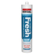 Acetoxy Silicone Stay Fresh Soudal Ice white