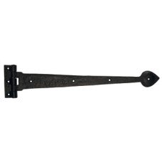 Working Strap Hinge Cast Iron Arrow-Type Black antique Length 390 mm x Height 102 mm