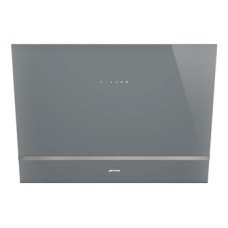 Sloped Chimney Hood 800 mm Smeg Linea KV28S - Silver glass with stainless steel trim