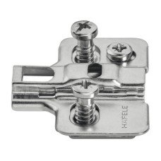 Mounting Plate Cruciform with Pre-Mounted Euro Screws Häfele Metalla 310 For quick fixing hinges Height 2 mm