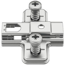 Mounting Plate Super Compact Flanges with Pre-Mounted Euro Screws Häfele Metalla 310 For quick fixing hinges Height 4 mm