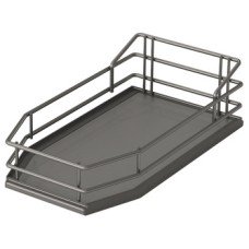 Swing Out Larder Unit Premea Lava Grey Solid Base and Wire Baskets VS TAL GATE N Complete set centre mounting height adjustable full extension Installed height: 1900 - 2140 mm for cabinet width: 300 mm