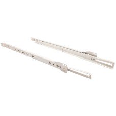 Roller Drawer Runners Single Extension Load Capacity 17 - 20 kg Plastic Coated Steel Surface mounted Installed length 400 mm load capacity 20 kg black RAL 9011