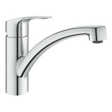 Mixer Tap Single Lever Low Spout Grohe Via Contemporary Polished chrome