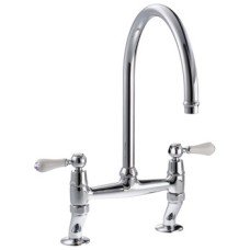 Tap Traditional Bridge C-Spout Abode Ludlow Polished chrome - AT1029