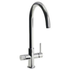 Tap 3-in-1 Tap for Hot Cold and Filtered Water C-Spout Abode Puria Aquifier   Polished chrome - AT2042