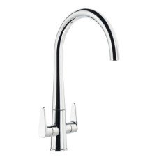 Mixer Tap Dual Lever C-Spout Abode Coniq R Polished chrome - AT2123