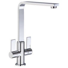 Mixer Tap Dual Lever L-Spout Abode Quantic Polished chrome - AT2070