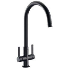 Mixer Tap Dual Lever C-Spout Abode Pico Matt black - AT2095