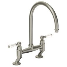 Tap Traditional Bridge C-Spout Abode Ludlow Brushed nickel - AT1217