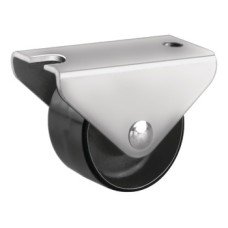 Single Wheel Castor without Brake Ø 15-45 mm Plate Fixing Screw-on plate Wheel Ø 15 mm load capacity 15 kg fixed castor