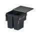 Pull Out Waste Bin 600 mm Vauth-Sagel VS ENVI Space XX Pro S / Pro With synchronised over extension runners For cabinet width 600 mm depth 515 mm 2x 44 litres - lava grey