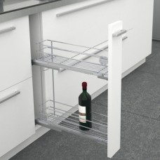 Pull Out Storage Unit 150 mm Full Extension For cabinet width 150 mm left handed chrome wire