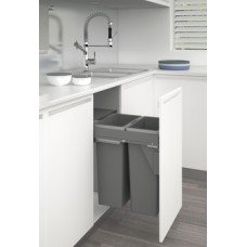 Pull Out Waste Bin for Door Front Mounting Stanto For cabinet width 500 mm min. installed height 600 mm 2x 35 l anthracite