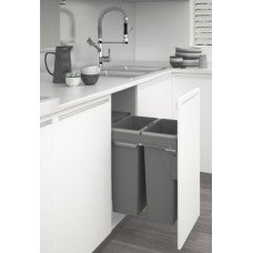 Pull Out Waste Bin for Door Front Mounting Stanto For cabinet width 450 mm min. installed height 600 mm 2x 35 l anthracite