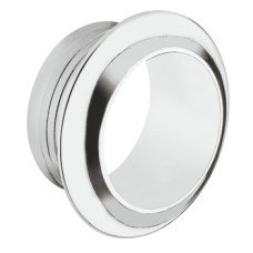 Push Lock Rosette for 19 and 25 mm Push-Lock Knobs Polished chrome-plated for plate thickness 16 mm