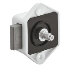 Rim Lock Mini Push-Lock Case Backset 15 mm White