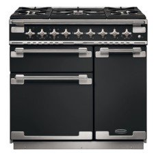Range Cooker Dual Fuel 900 mm Rangemaster Elise 90 Gloss black finish