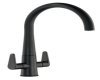 Mixer Tap Dual Lever C-Spout Abode Coniq R Matt black - AT2125