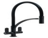 Mixer Tap Dual Lever with Pull Out Spray C-Spout Abode Genio Professional Matt black - AT2183