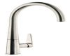Mixer Tap Single Lever C-Spout Abode Coniq R Brushed nickel - AT2116