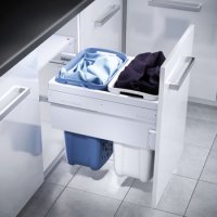 Laundry-Carrier Hailo Built-in depth 528 mm For cabinet width 500 mm 2 x 33 litres