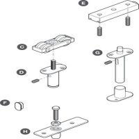 Fitting Set for Folding Interior Partition Doors SF-A84 Top hung end folding system For 1 pair of panels