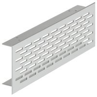 Ventilation Grille Rectangle 500x70mm Anodised M.Silver