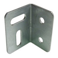 Angled Bracket with Horizontal and Vertical Slot Zinc plated