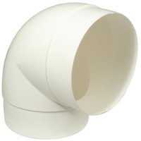 Manrose D150mm 90D Pipe Conn PVC Wht