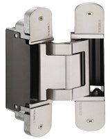 3D Hinge 180° Aluminium Zinc Diecast and Steel Tectus TE 640 A8 3-way continuous adjustment Satin stainless steel effect