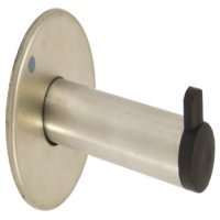 Buffered Coat Hook 316 L Cubicle Fittings for 13 mm Board Partitions PBA Stainless steel Satin finish