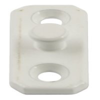 Stud Plate for Concealed Restrictor Stainless Steel and Zinc Alloy Height 9.5 mm white