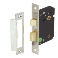 Bath Lock Mortice Latchbolt 44/64mm NP
