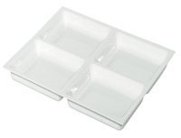 Variant-D 28mm Tray 4 Compartments Wht