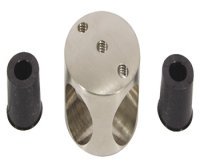 Cross Connector 316 L Cubicle Fittings PBA Stainless steel fittings for glass partitions Satin stainless steel finish