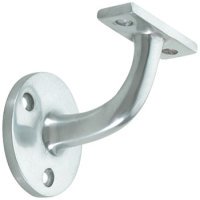 Handrail Bracket Suitable for Flat Based Handrails Depth 71 mm Aluminium Satin anodised finished