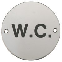 Graphic Sign D76mm-W.C. PSS/Black