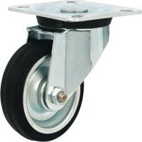 Single Wheel Castor Ø 80-160 mm Plate Fixing with screw-on plate Wheel Ø 125 mm load capacity 100 kg swivel castor without brake