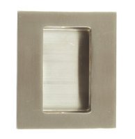 Pull Handle Flush 100 x 50 mm Stainless Steel Concealed fixing Satin